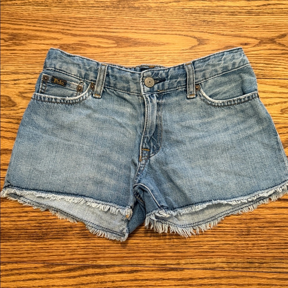 Girls Size 12 Polo by Ralph Lauren Light Blue Jean Shorts